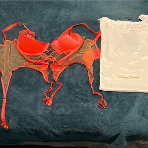 Honey Birdette RUE Neon Pink Bustier 40G